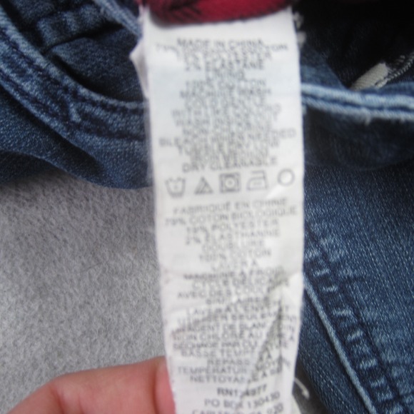 Prana Jeans Womens 0/25 Blue Flannel Lined Straight Leg Outdoor - Picture 8 of 16